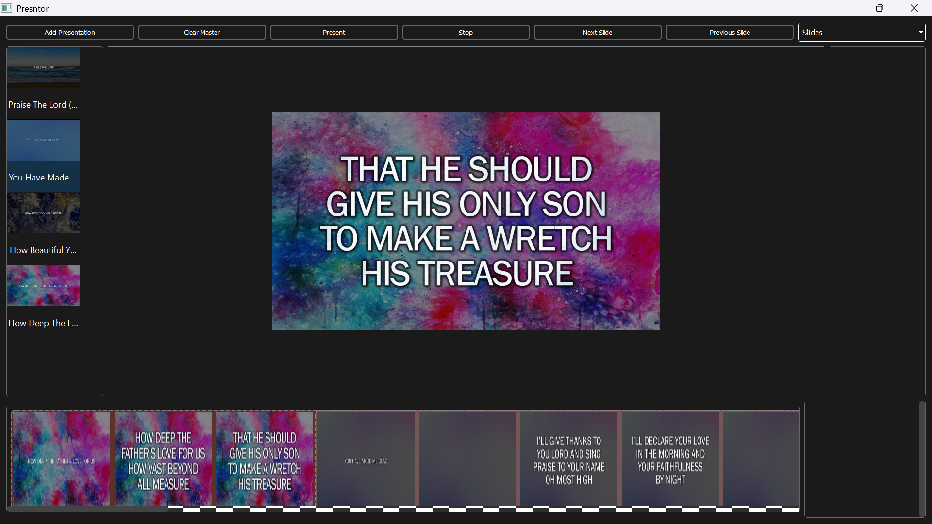Selected Current Slide